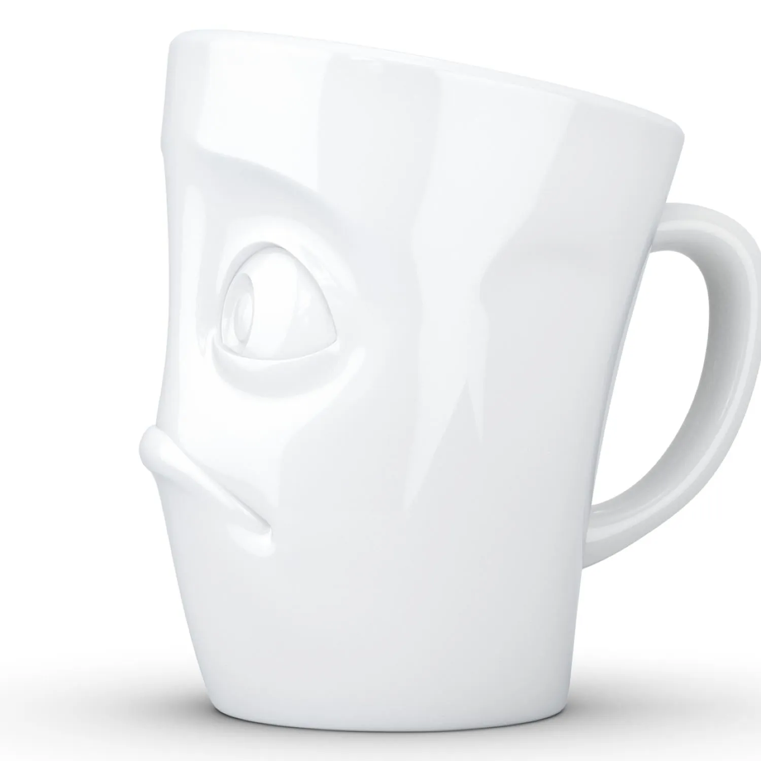 Coffee Mug with Handle, Baffled Face