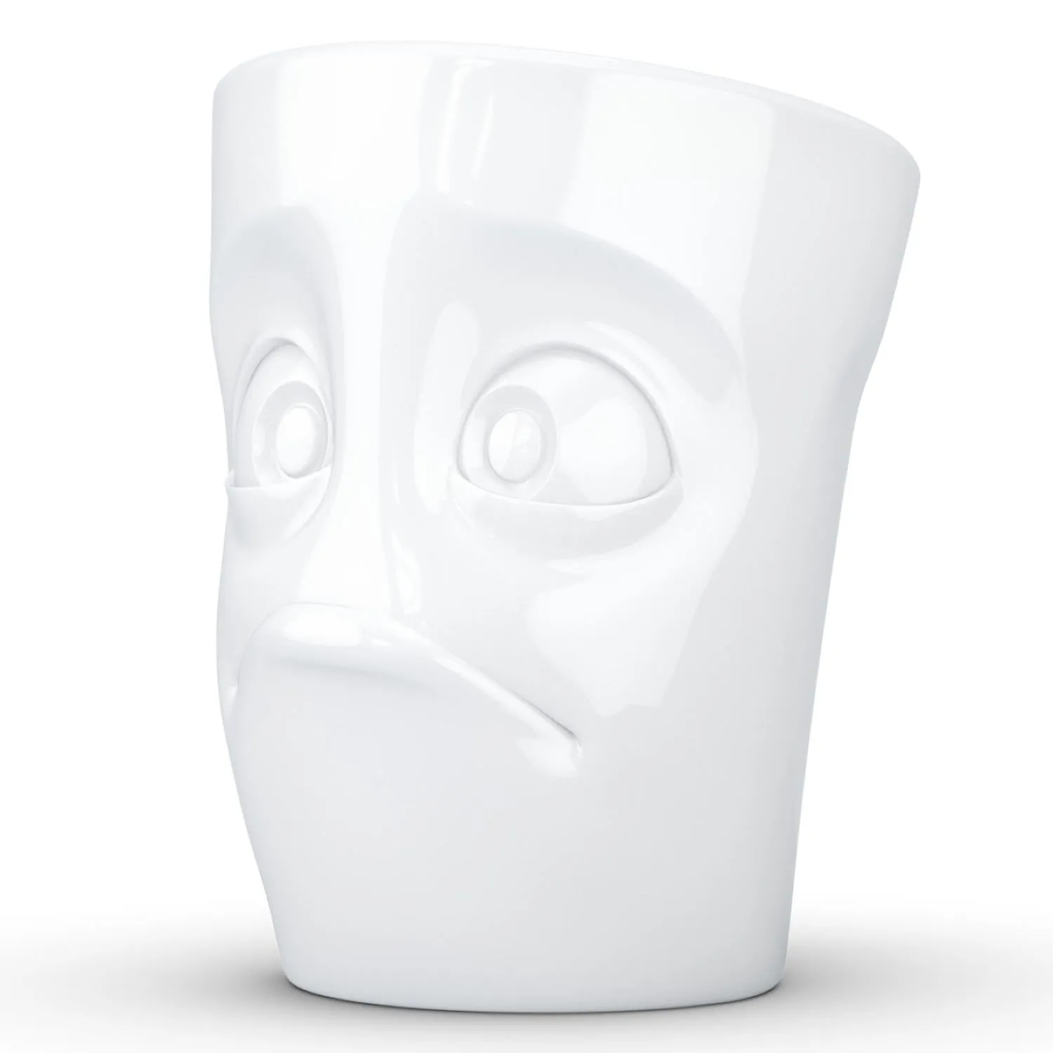 Coffee Mug with Handle, Baffled Face