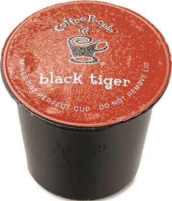 Coffee People Black Tiger Extra Bold Coffee K-Cups 96 Per Box