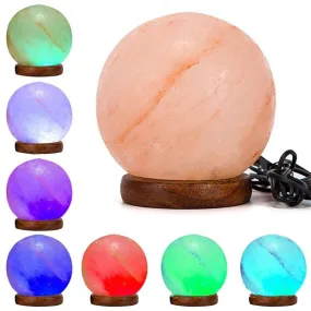 Colorful Round Ball USB Salt Lamp