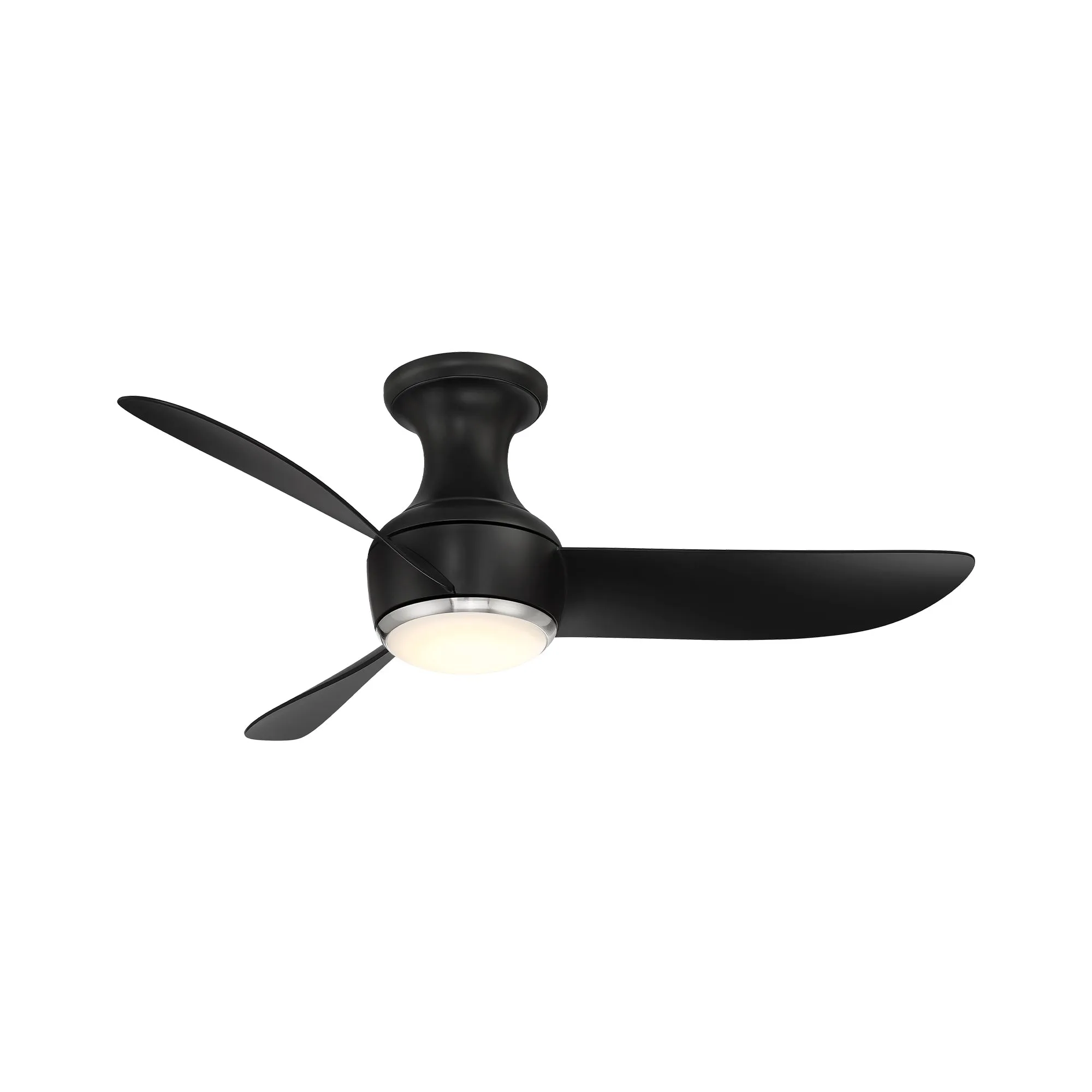 Corona Indoor/Outdoor 3-Blade 44" Smart Flush Mount Ceiling Fan with LED Light Kit and Remote Control