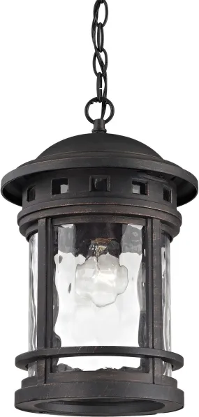 Costa Mesa 1 Light Outdoor Pendant In Weathered Charcoal