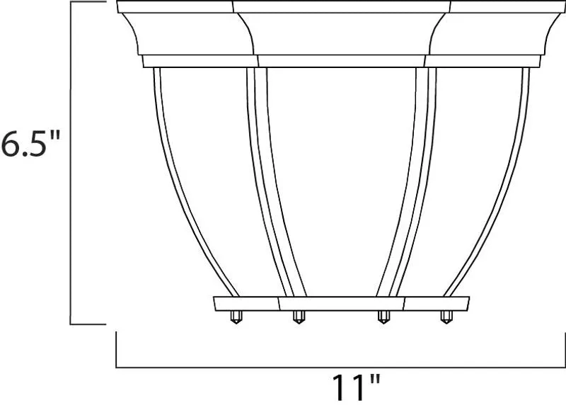 Crown Hill 11" Outdoor Flush Mount