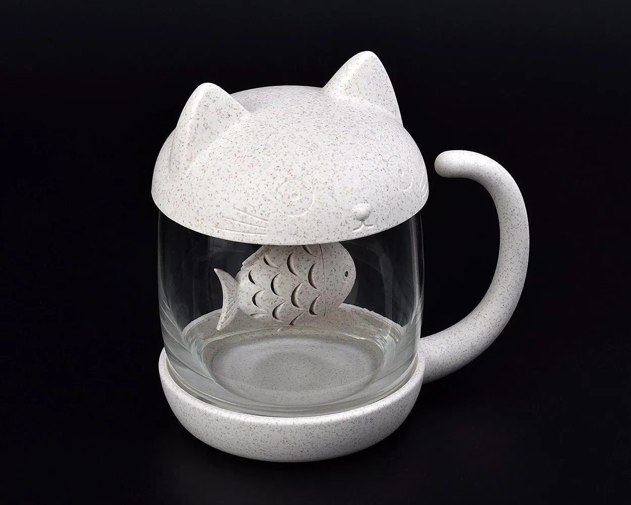 Cute Cat Tea Glass with Detachable Tea Infuser