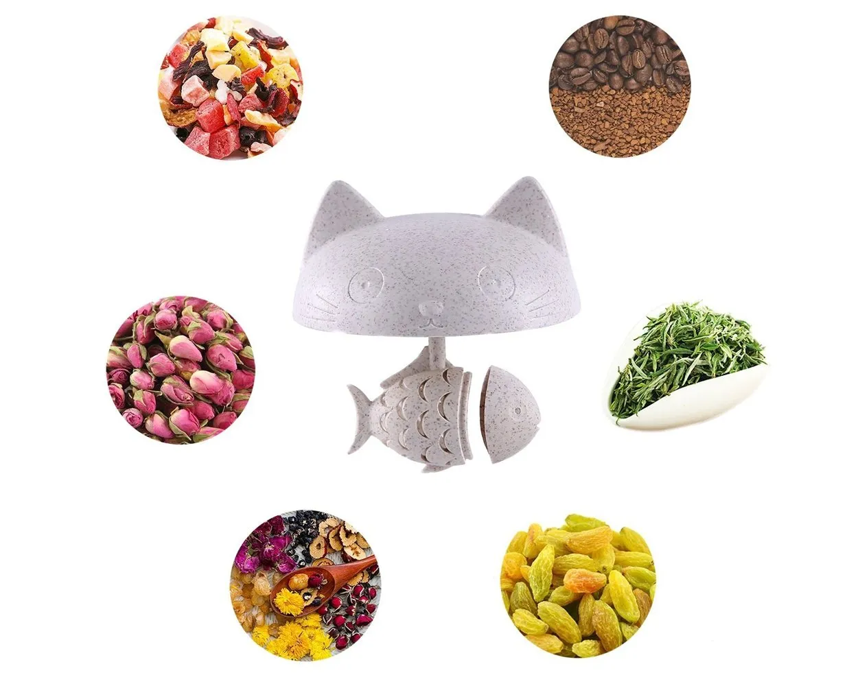 Cute Cat Tea Glass with Detachable Tea Infuser