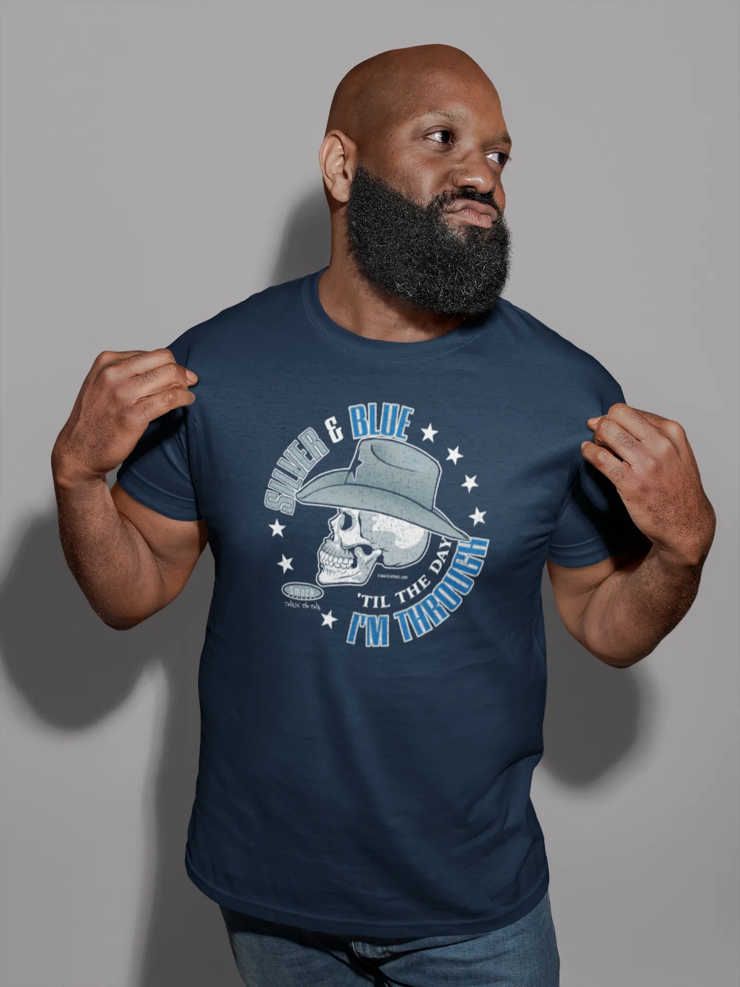 Dallas Football Fans. Silver and Blue 'Til The Day I'm Through Shirt or Tank Top