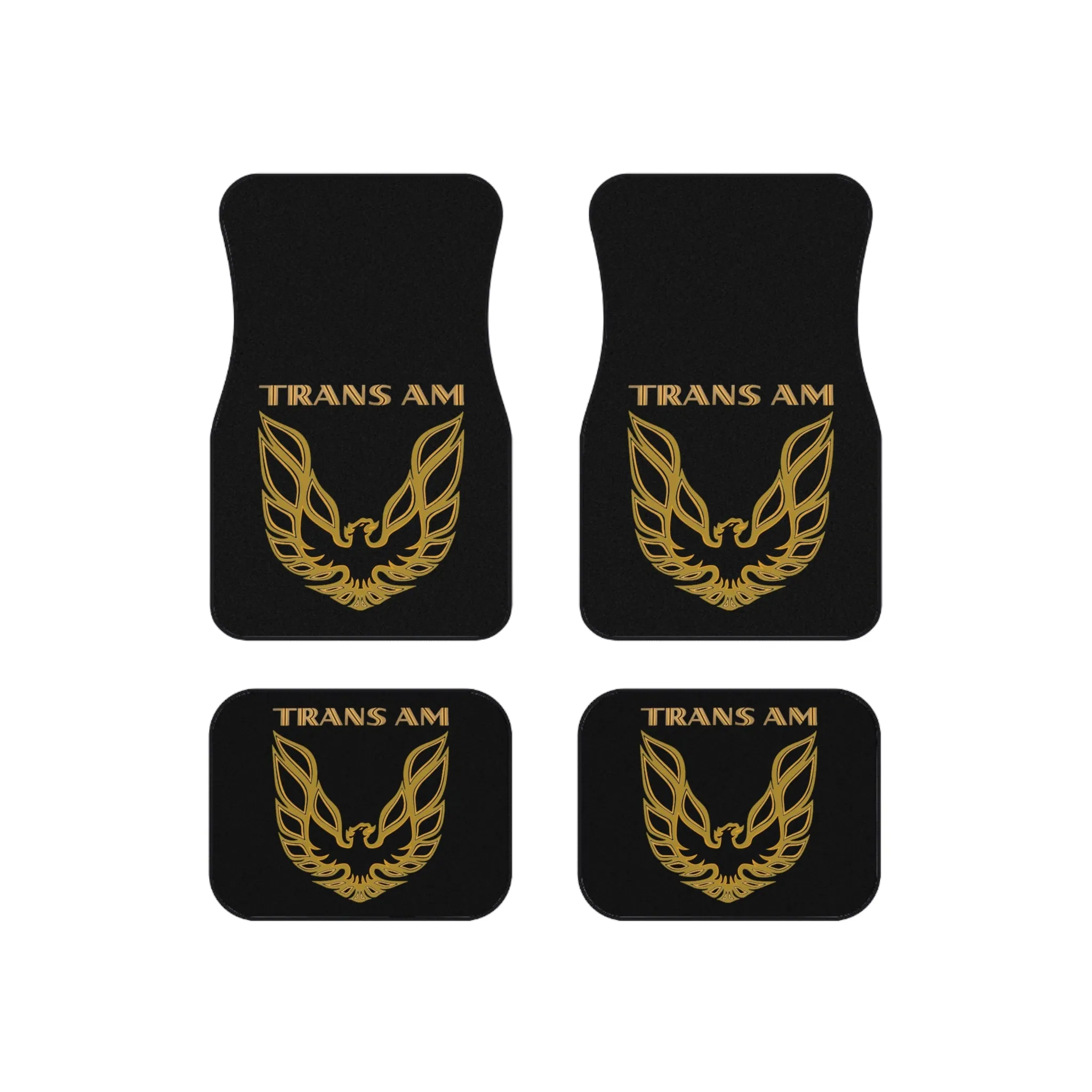 Dark Grey,WS-6 WS6,Tan Beige Logo,Firebird Trans Am,Set of 4,Car Mats,Car Gift