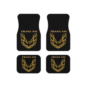 Dark Grey,WS-6 WS6,Tan Beige Logo,Firebird Trans Am,Set of 4,Car Mats,Car Gift