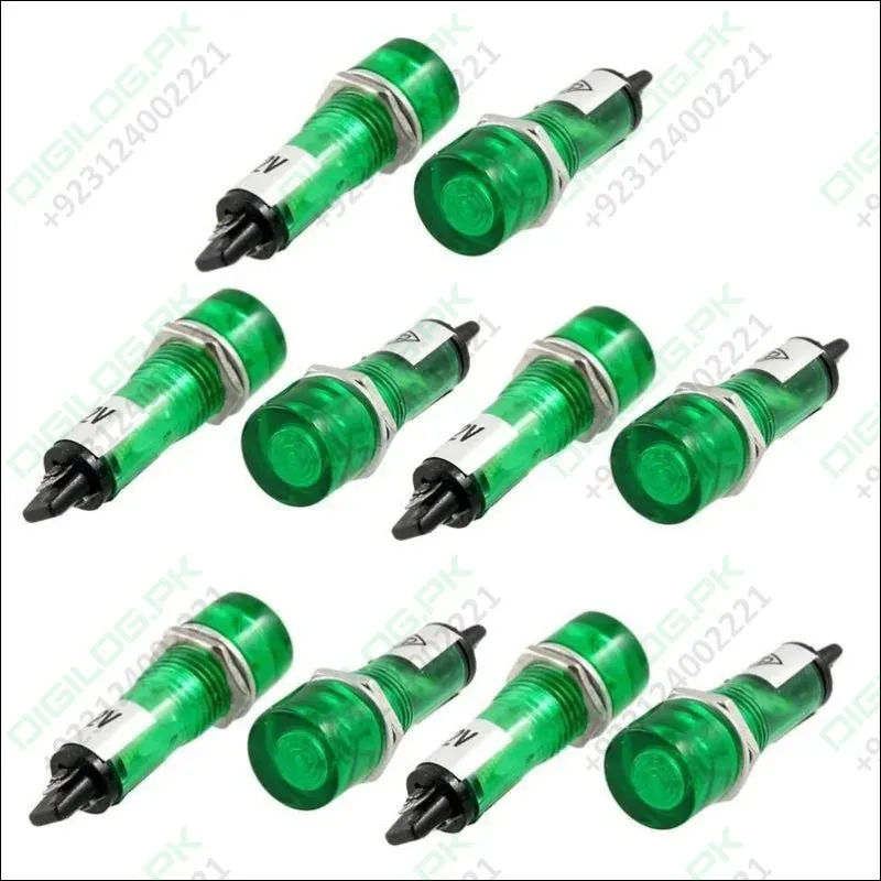 Dc 12v Recessed Green Pilot Light Signal Indicator Lamp