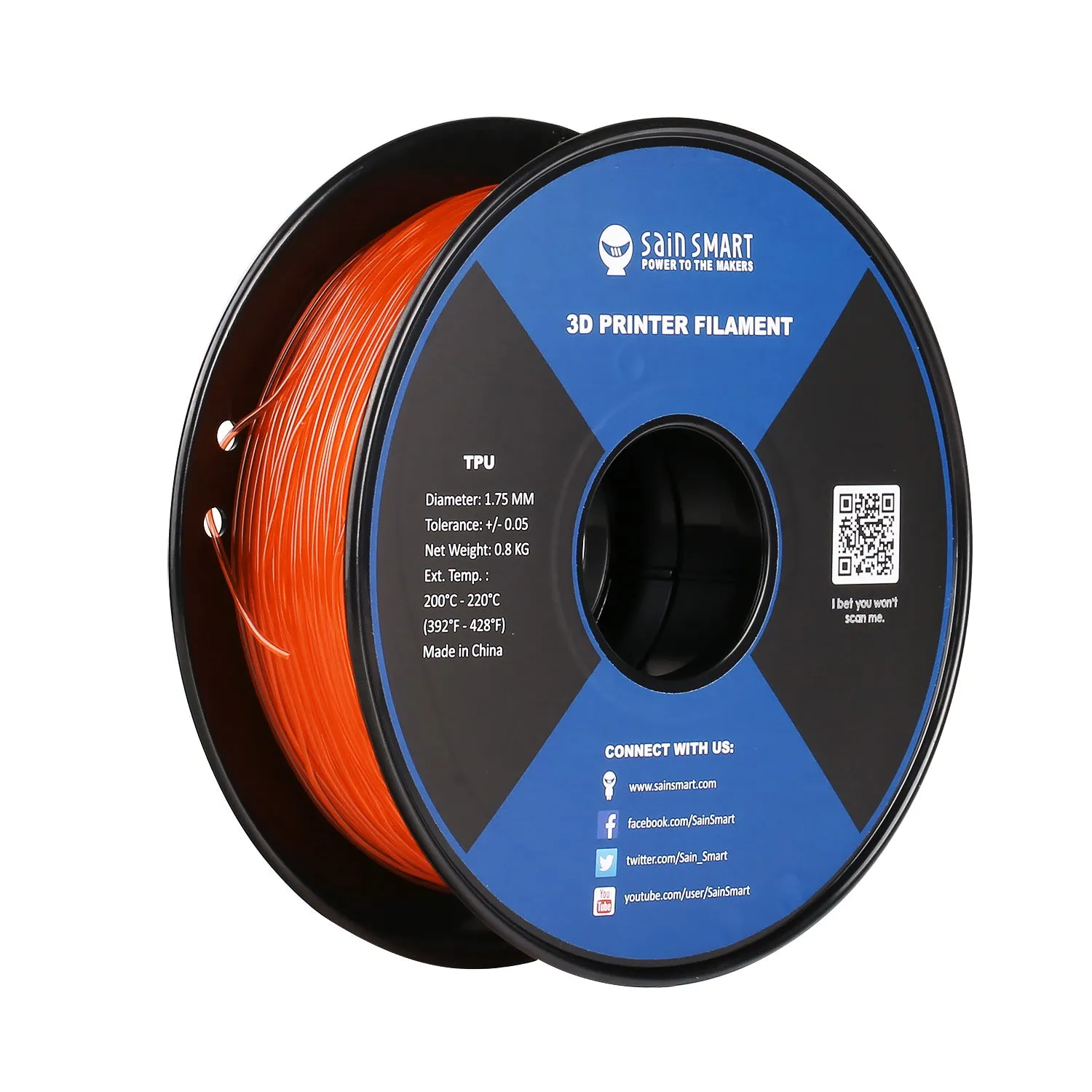 [Discontinued] Living Coral, Flexible TPU Filament 1.75mm 0.8kg/1.76lb