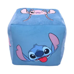 Disney Stitch and Angel Cube Cushion 25cm