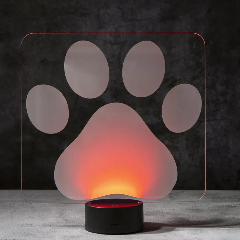 Dog Paw 3D Illusion Lamp