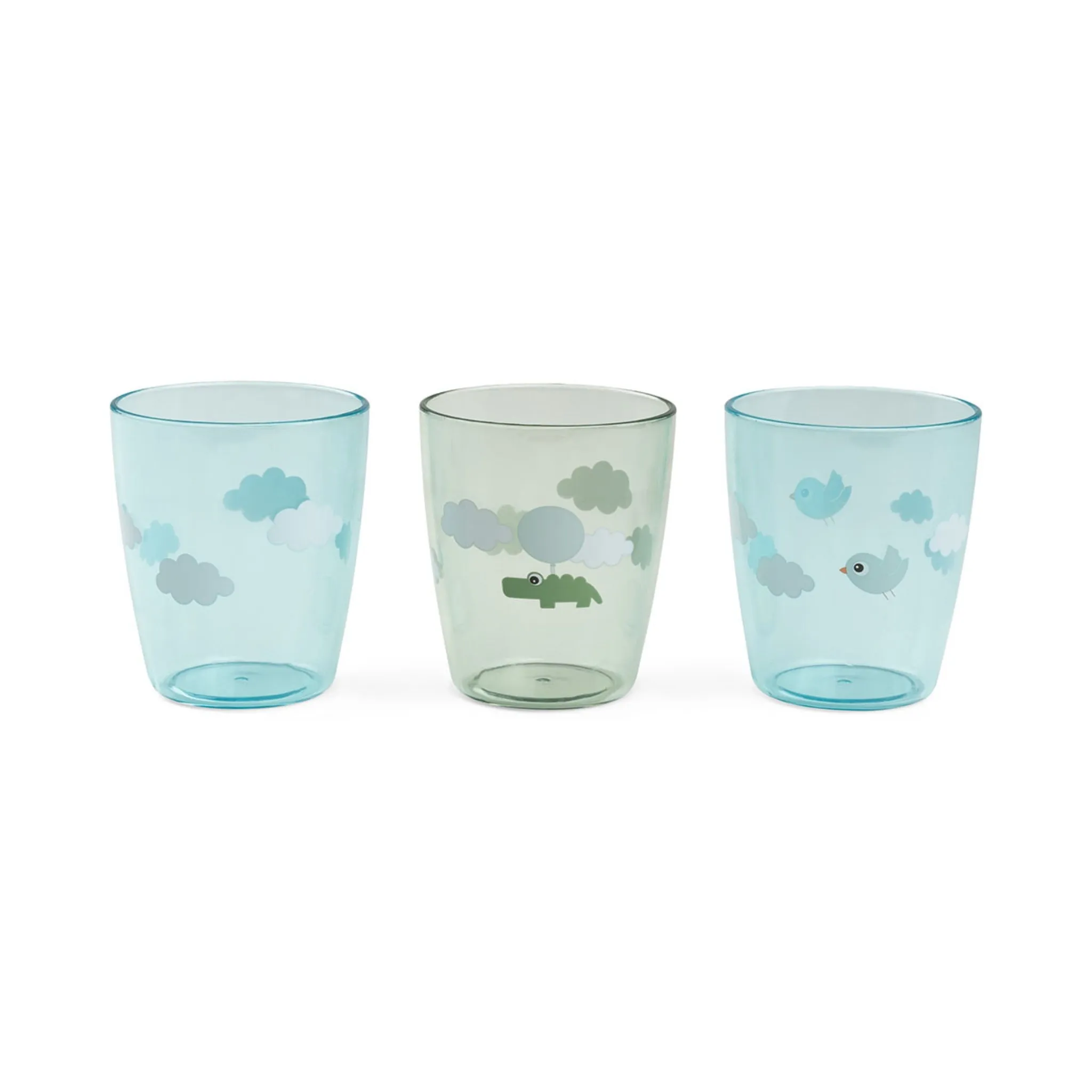 Donebydeer Yummy Mini Acrylic Happy Clouds 3pc Glass Set