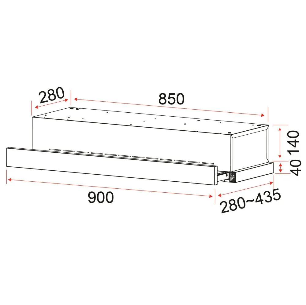 EF EFCH 9401 HM SSL Telescopic Cooker Hood EFCH9401HMSS