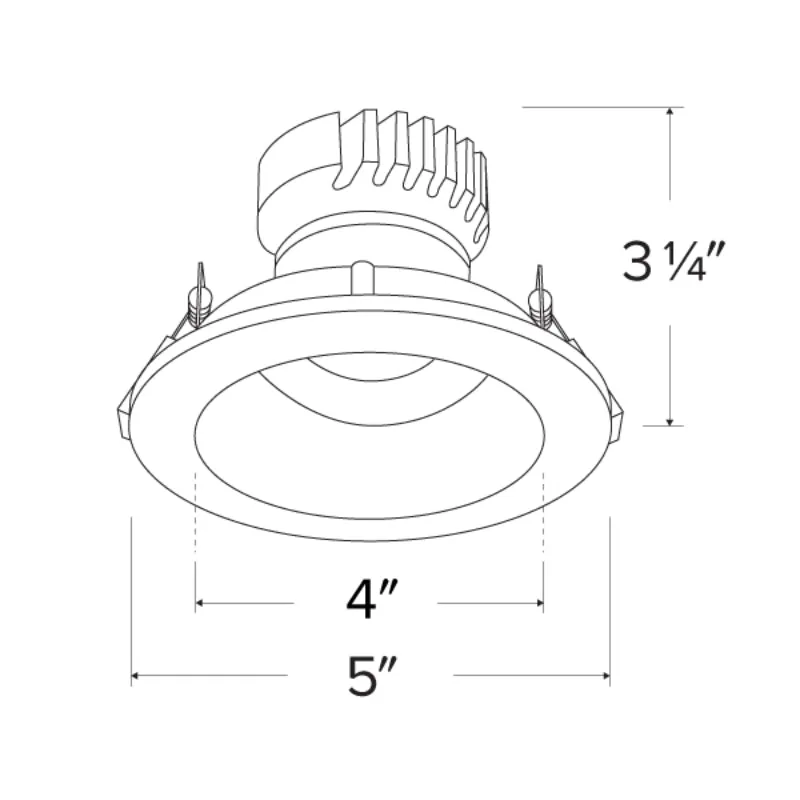 Elco EKCL4111 Pex 4" Round Adjustable Reflector with Clear Glass Lens