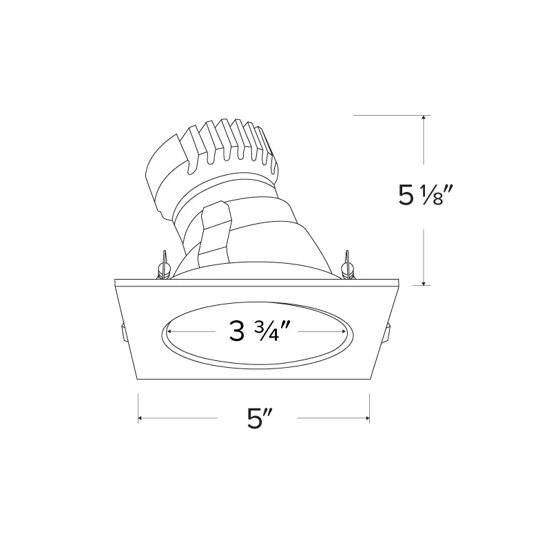 Elco EKCL4222 Pex 4" Square Adjustable Wall Wash