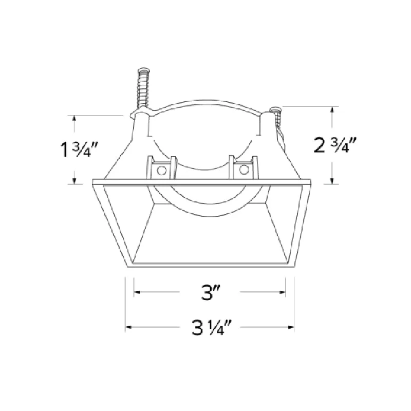 Elco ELK459 4" Square Adjustable Trimless Smooth Reflector Trim