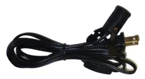 Electric Cord Set Black or Brown for Use with Fan Lamp Base