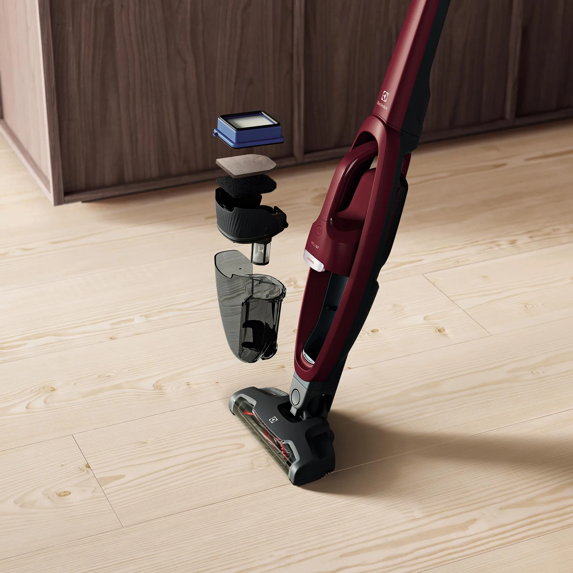 Electrolux Well Q7 Animal Stick Vacuum (Chili Red)