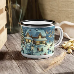 Enamel Camp Cup - Snowy Christmas Time