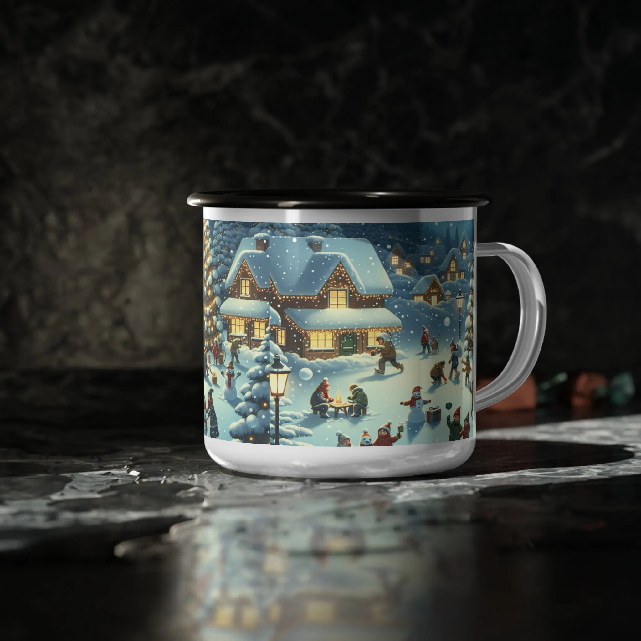 Enamel Camp Cup - Snowy Christmas Time