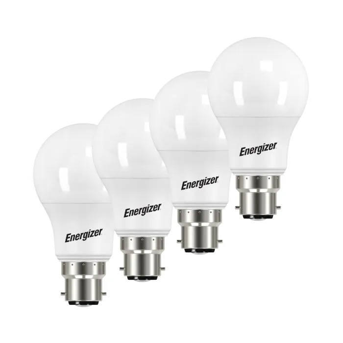 Energizer 8.5W B22 Standard GLS LED Bulb - 4 Pack - 806lm - 5000K