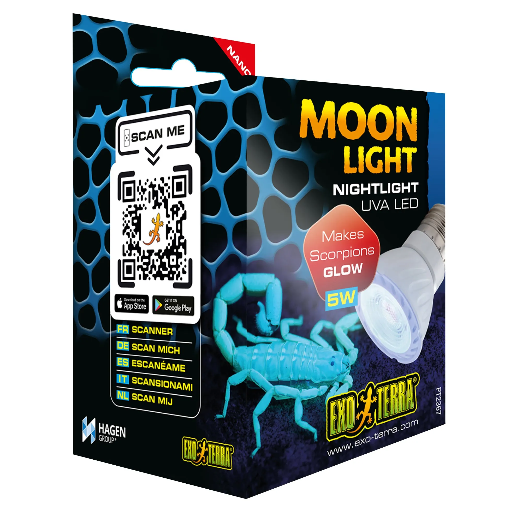 Exo Terra Moonlight UVA LED Bulb Nano 5 watt