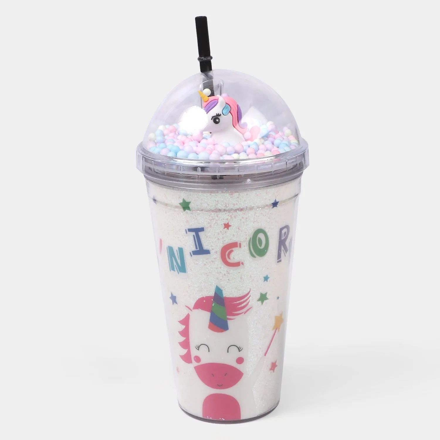 Fancy Straw Glass/Cup For Kids