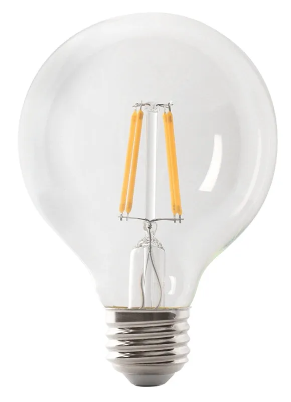 Feit Electric BPG2560/927CA/FIL LED Bulb, Globe, G25 Lamp, 60 W Equivalent, E26 Lamp Base, Dimmable, Clear :CD 1: QUANTITY: 1