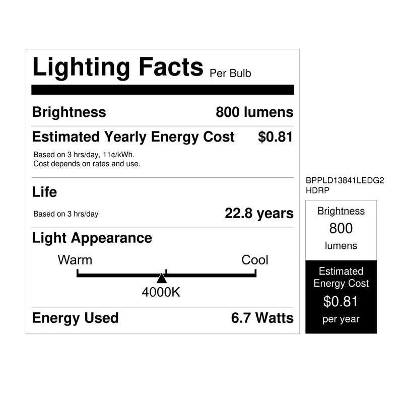 Feit LED Linear PL GX23-2 LED Bulb Cool White 13 Watt Equivalence 1 pk