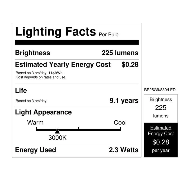 Feit LED Specialty T4 G9 LED Bulb Soft White 25 Watt Equivalence 1 pk