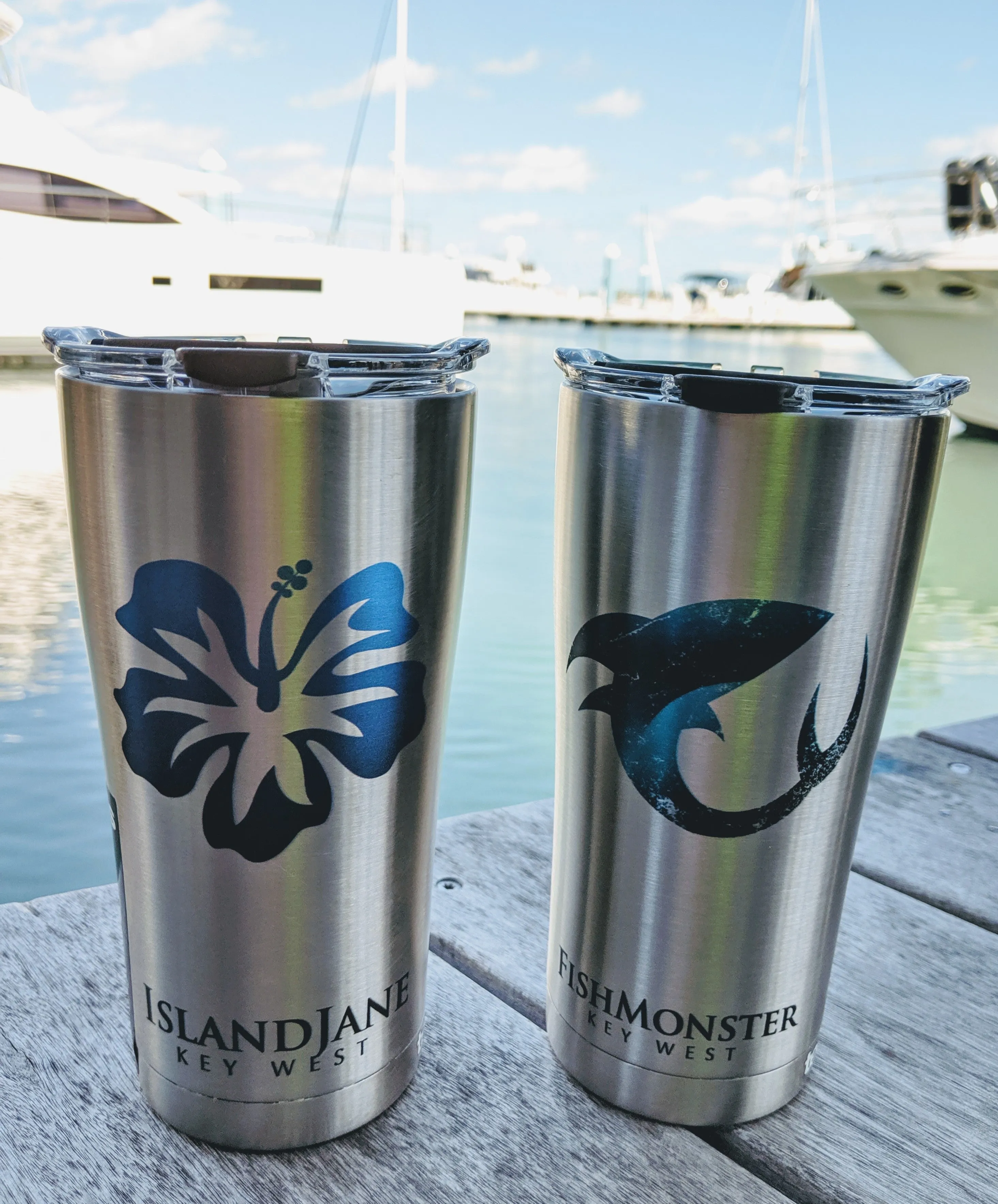 FishMonster or Island Jane Tervis 20 oz Tumblers