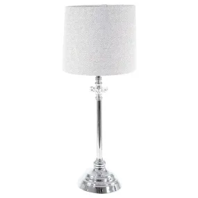 Florence Chrome Buffet Lamp Grey Shade 51cm