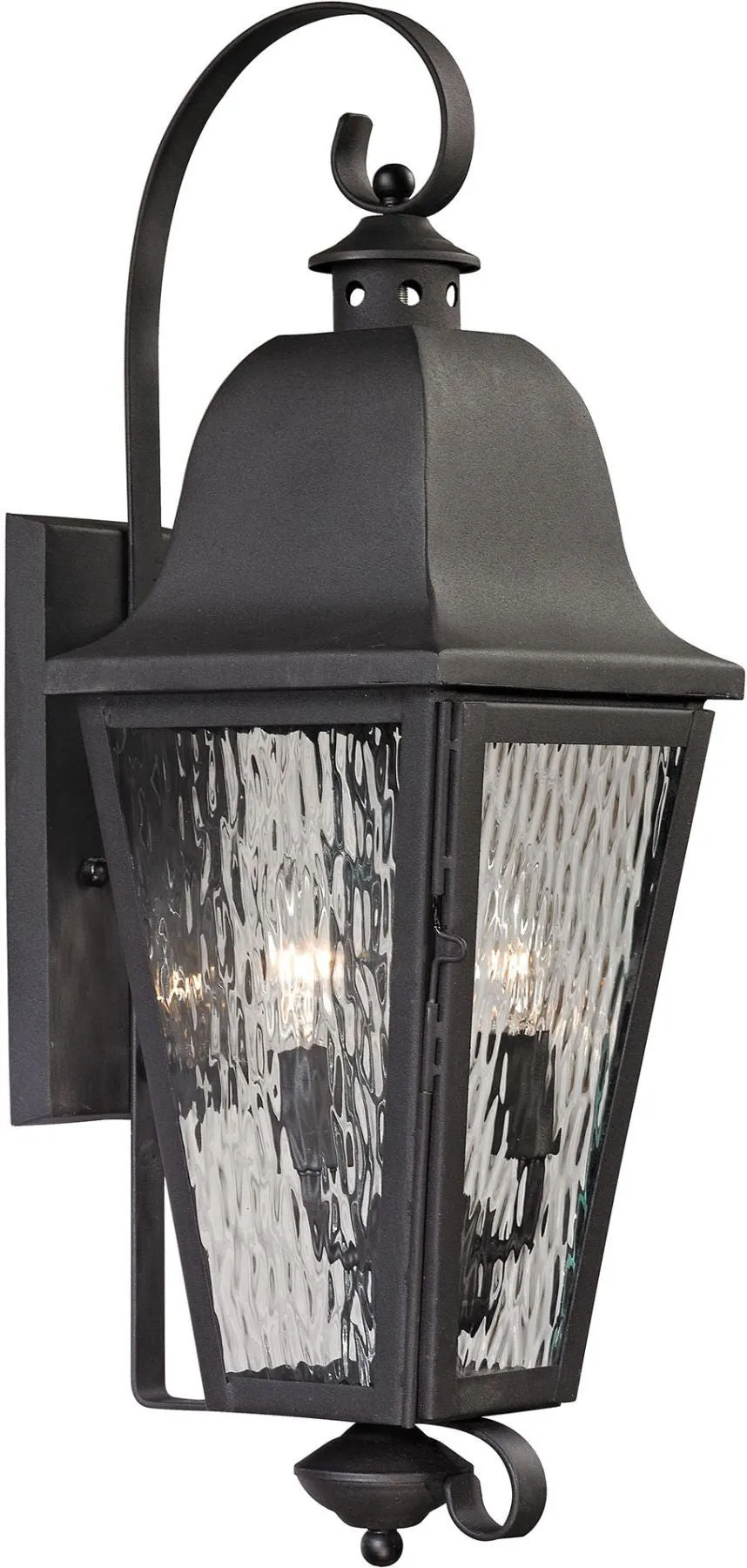 Forged Brookridge 2 Light Outdoor Sconce In Charcoal