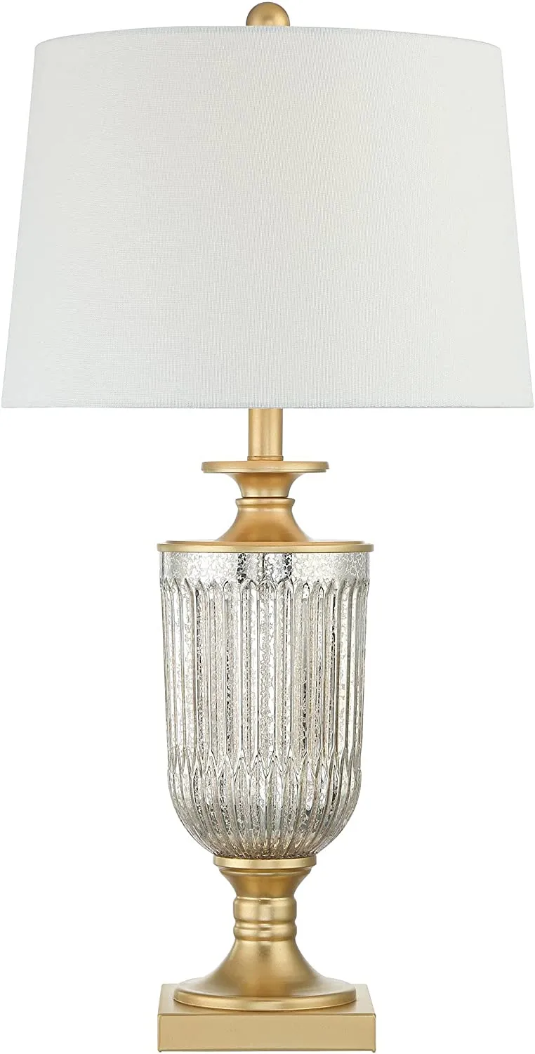 Glam Style Table Lamps 28.5" Tall Set of 2 Pedestal Gold