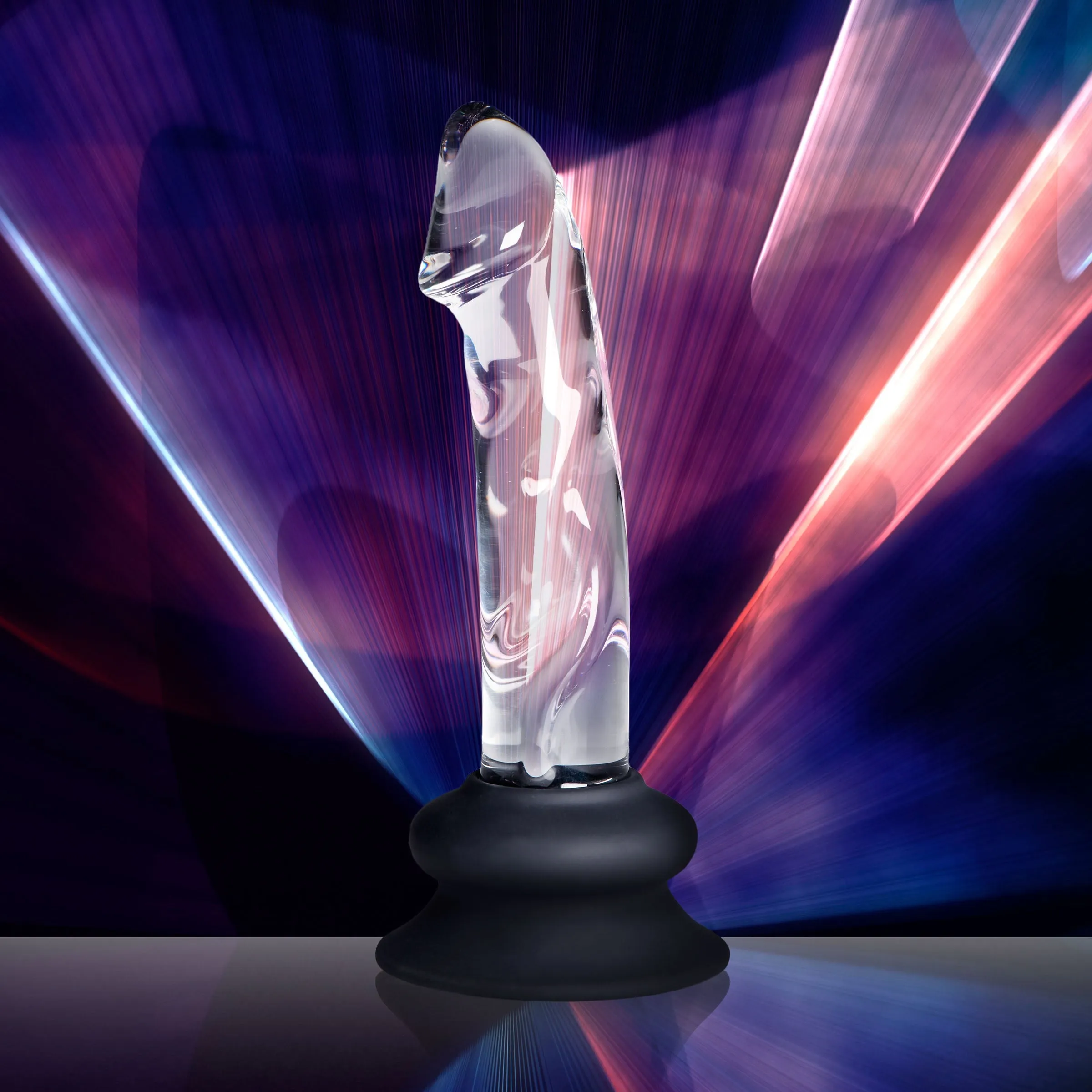 Glass Dildo with Silicone Base