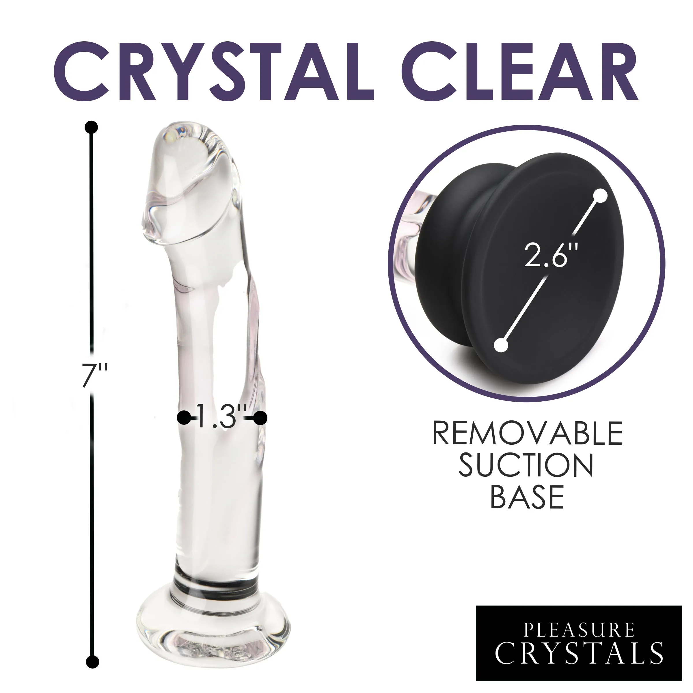 Glass Dildo with Silicone Base