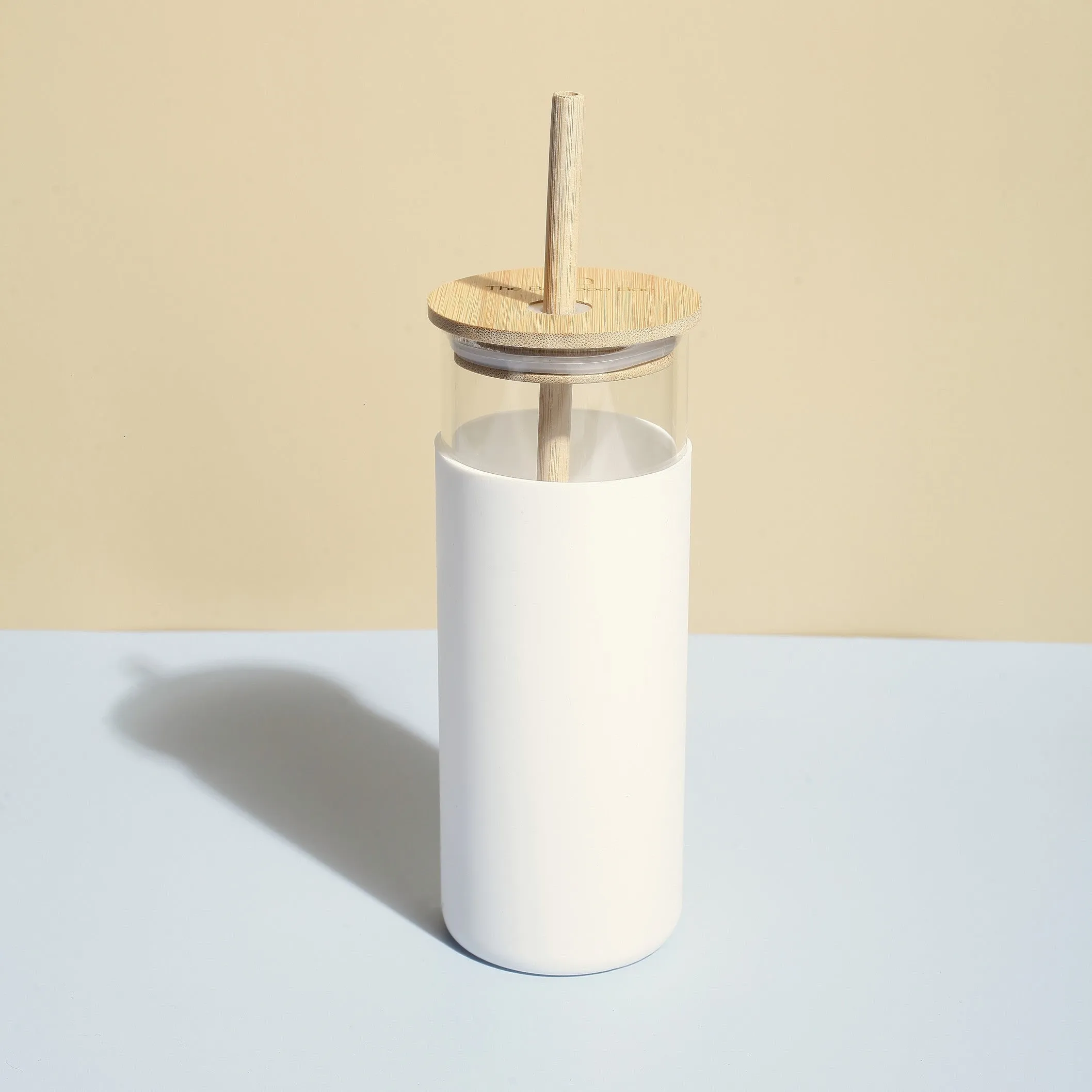 Glass Sipper With Bamboo Lid & Straw | Tumbler with Sleeve | Glass Water Bottle