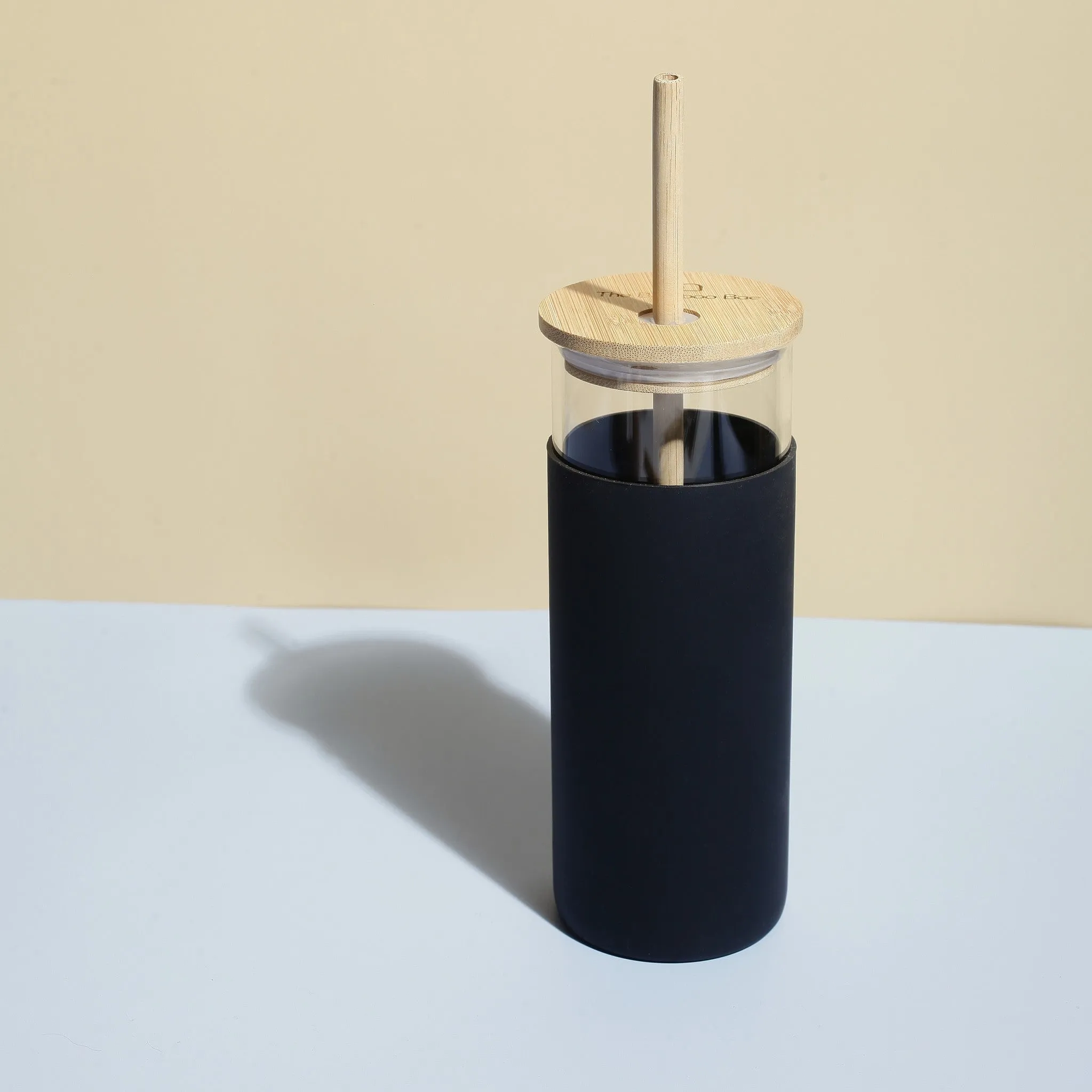 Glass Sipper With Bamboo Lid & Straw | Tumbler with Sleeve | Glass Water Bottle