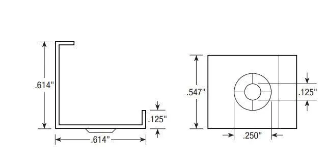 GM Lighting LED-CHL-45-MINI 4FT 45° Aluminum LED Mounting Channel