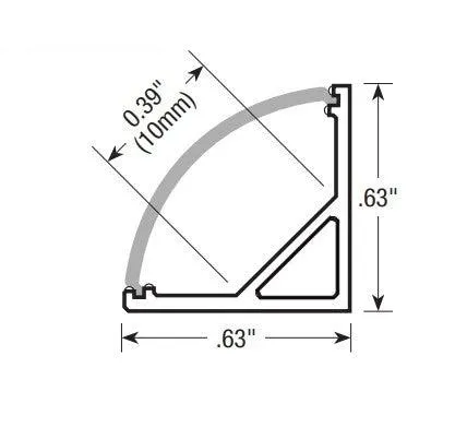 GM Lighting LED-CHL-45-MINI 4FT 45° Aluminum LED Mounting Channel