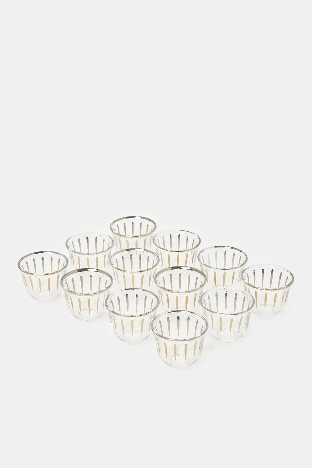 Gold Glass Cawa Cup (12 Piece)