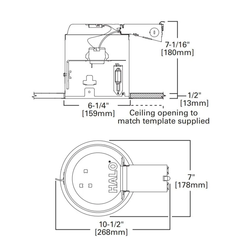 Halo E7RICAT 6" IC Air-Tite Remodel Housing