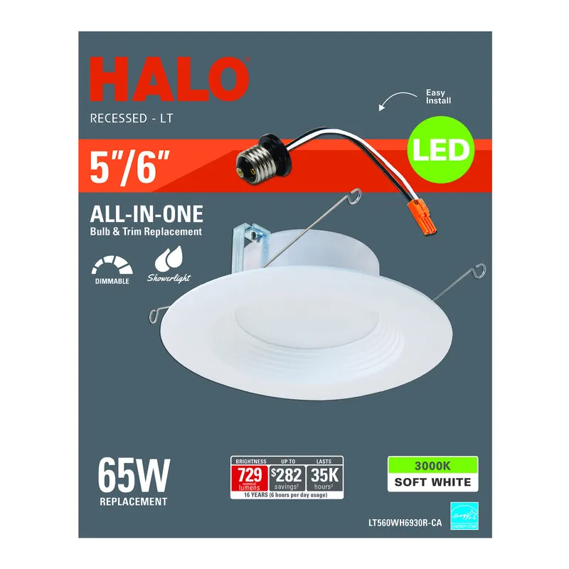 Halo Matte White 5-6 in. W LED Retrofit Recessed Lighting 65 W