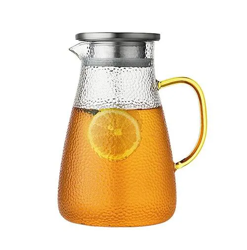 Hammered Glass Cup & Pitcher