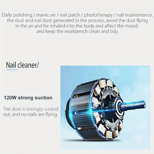 Health & Beauty 60W Nail Dust Collector Nail Vacuum Cleaner With Filter