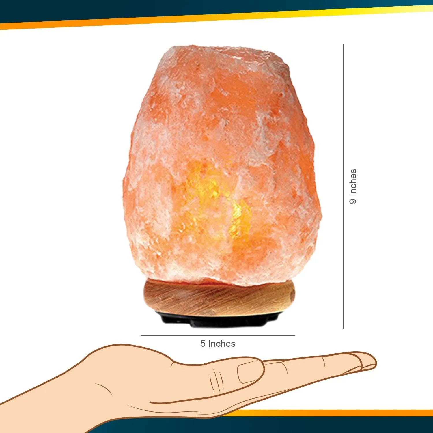 Himalayan Glow Salt Lamp with Dimmer Switch