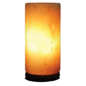 Himalayan Pink Salt Lamp - 12V 12W Cylinder Shape Carved Crystal Rock