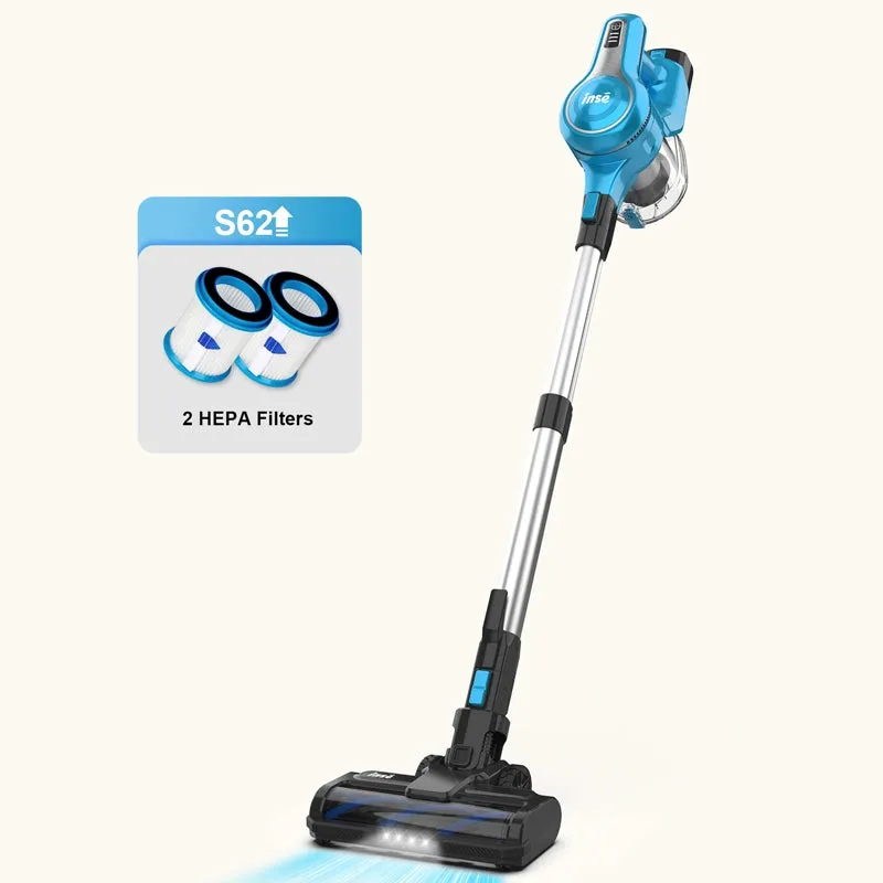 INSE S62 Cordless Vacuum 28Kpa Powerful Suction for Pet Hair Carpets Cleaning