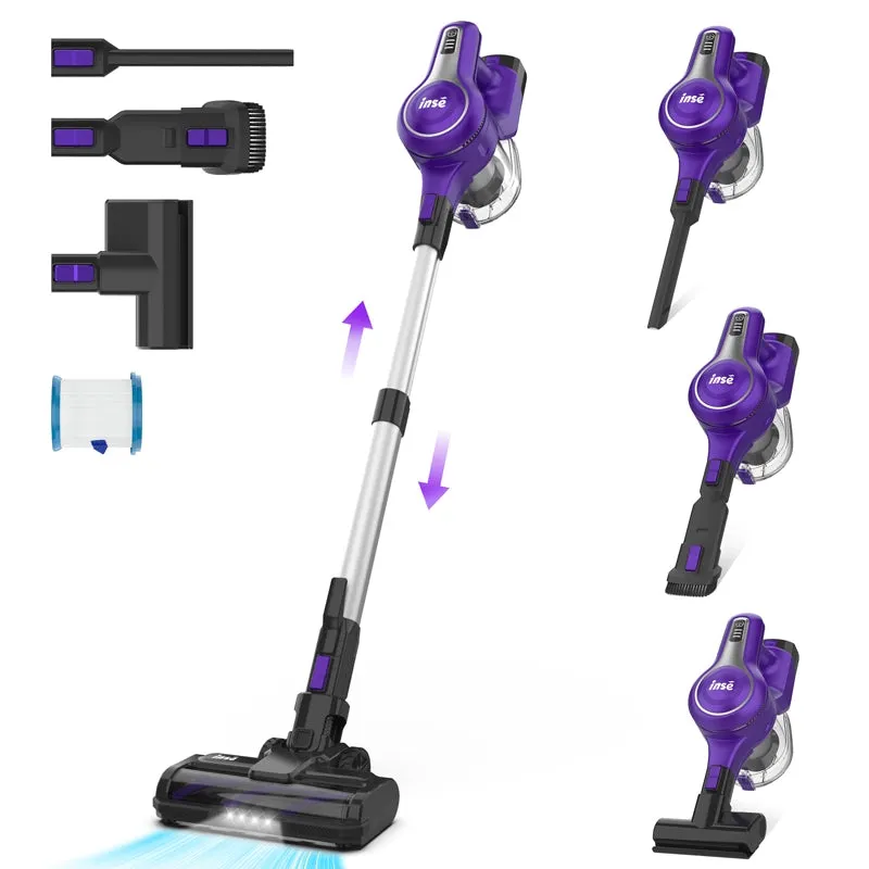 INSE S62 Cordless Vacuum 28Kpa Powerful Suction for Pet Hair Carpets Cleaning